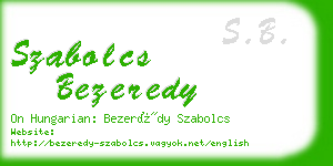 szabolcs bezeredy business card